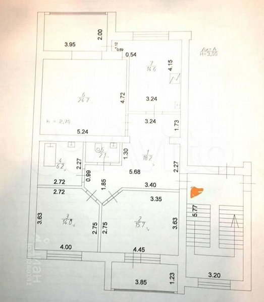 3-комн квартира, 102 м², р-н Центр (№124455)
