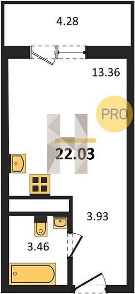 Продается Студия, 22.03 м², ЖК Теплые Края,