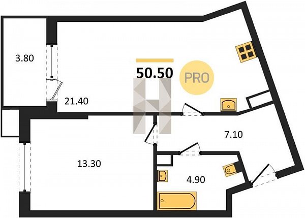 Продается 1-комн. квартира, 50.5 м², ЖК Парк Победы-2, 