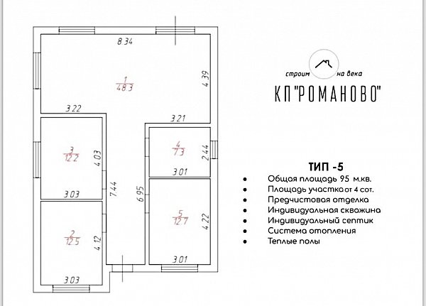 Дом 100 м², уч. 5 сот., Краснодарский край