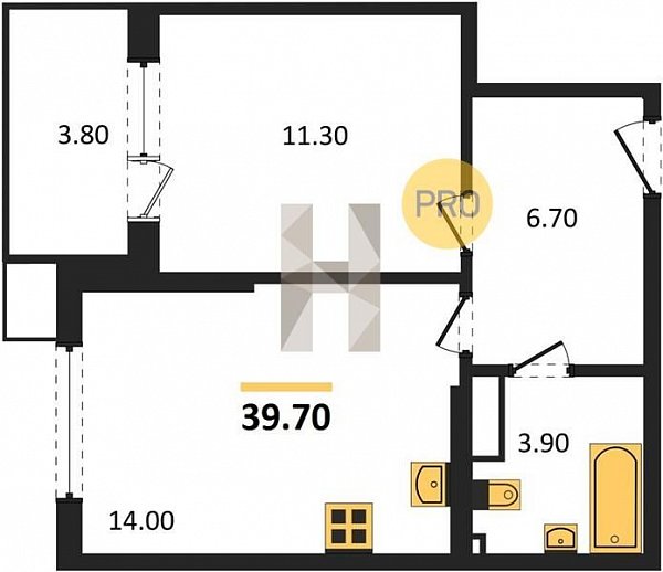 Продается 1-комн. квартира, 39.7 м², ЖК Парк Победы-2, 